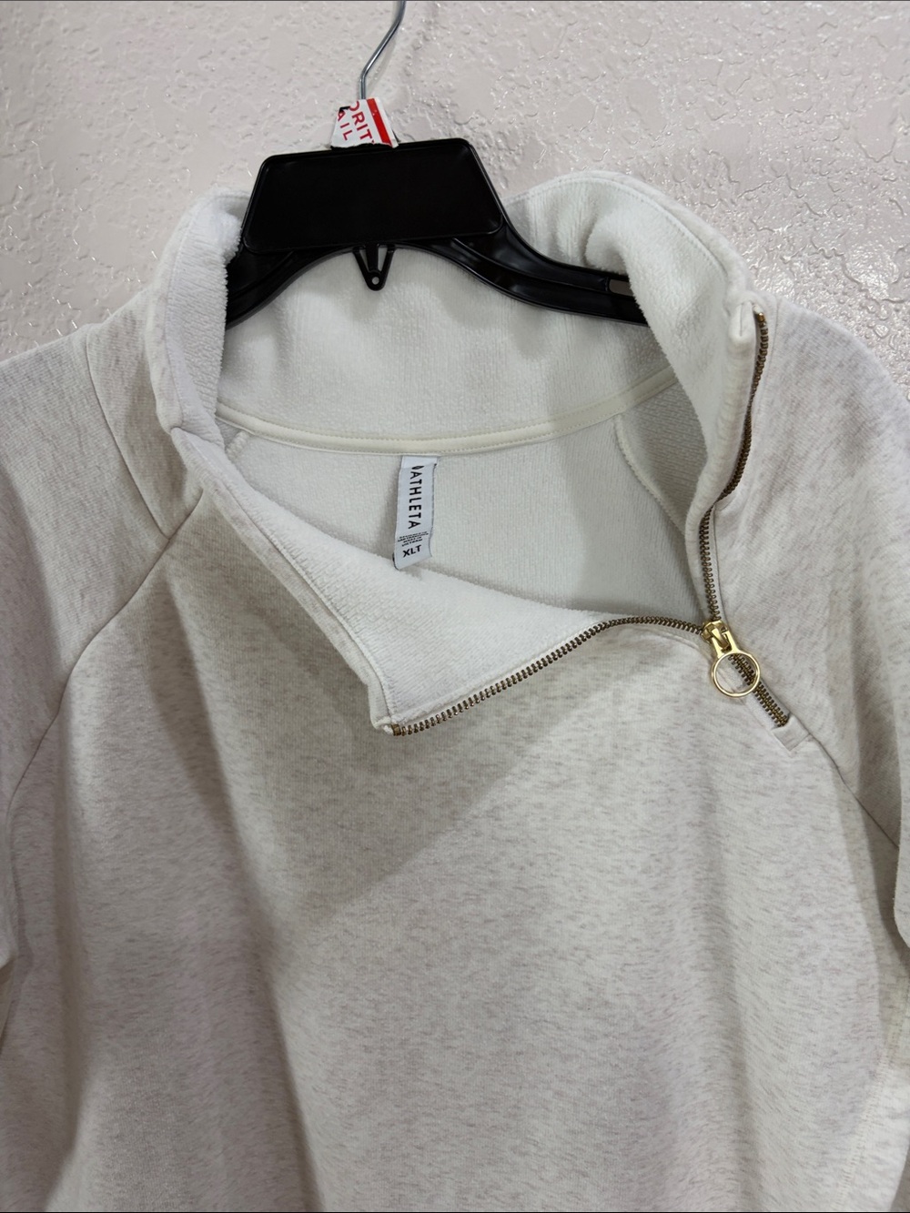 ATHLETA,Size XL,Cozy Off-White Quarter Zip Pullover - Picture 4 of 15